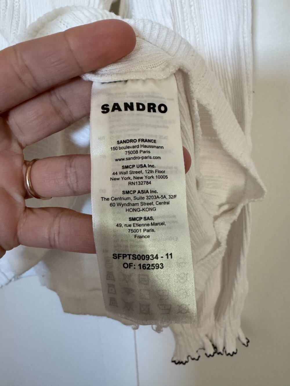 Sandro Ribbed Ruffle Mockneck Top S/M - Picture 5 of 11